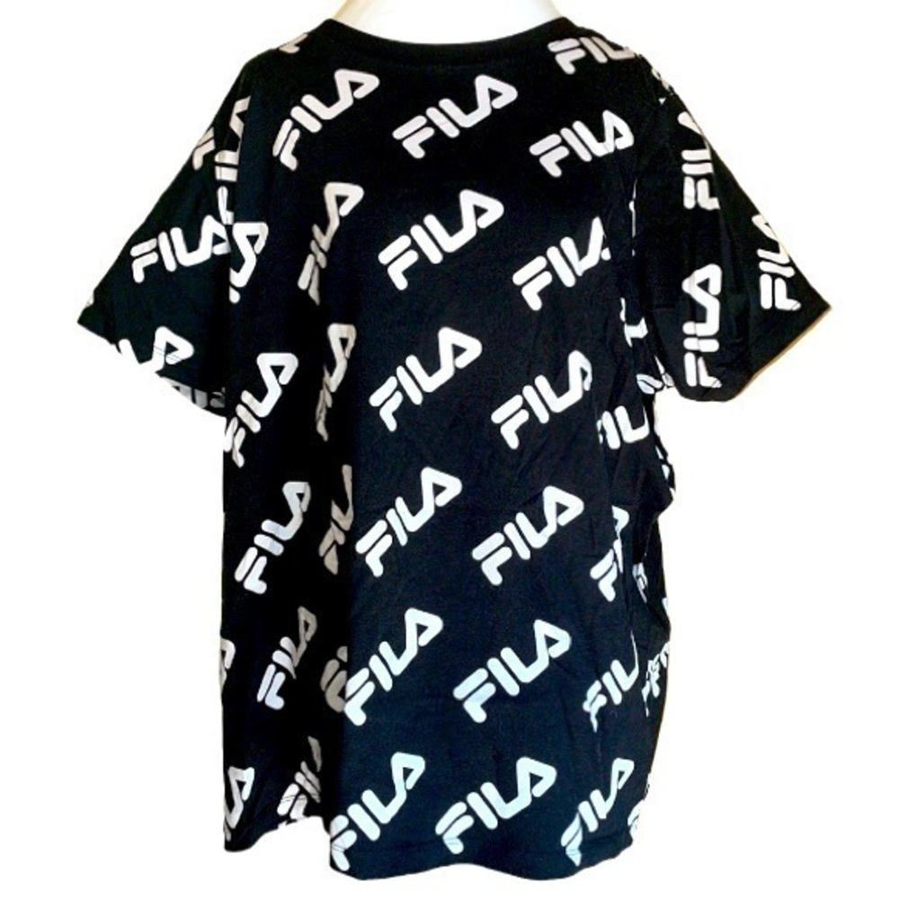Black  White FILA Short Sleeve T-shirt Size‎ 1X